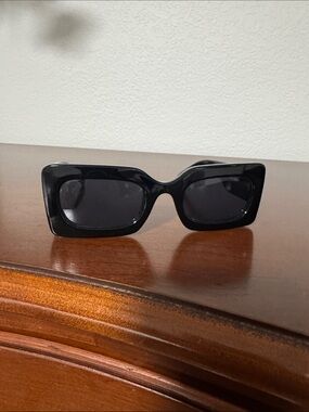 Le Specs Black Rectangular Sunglasses